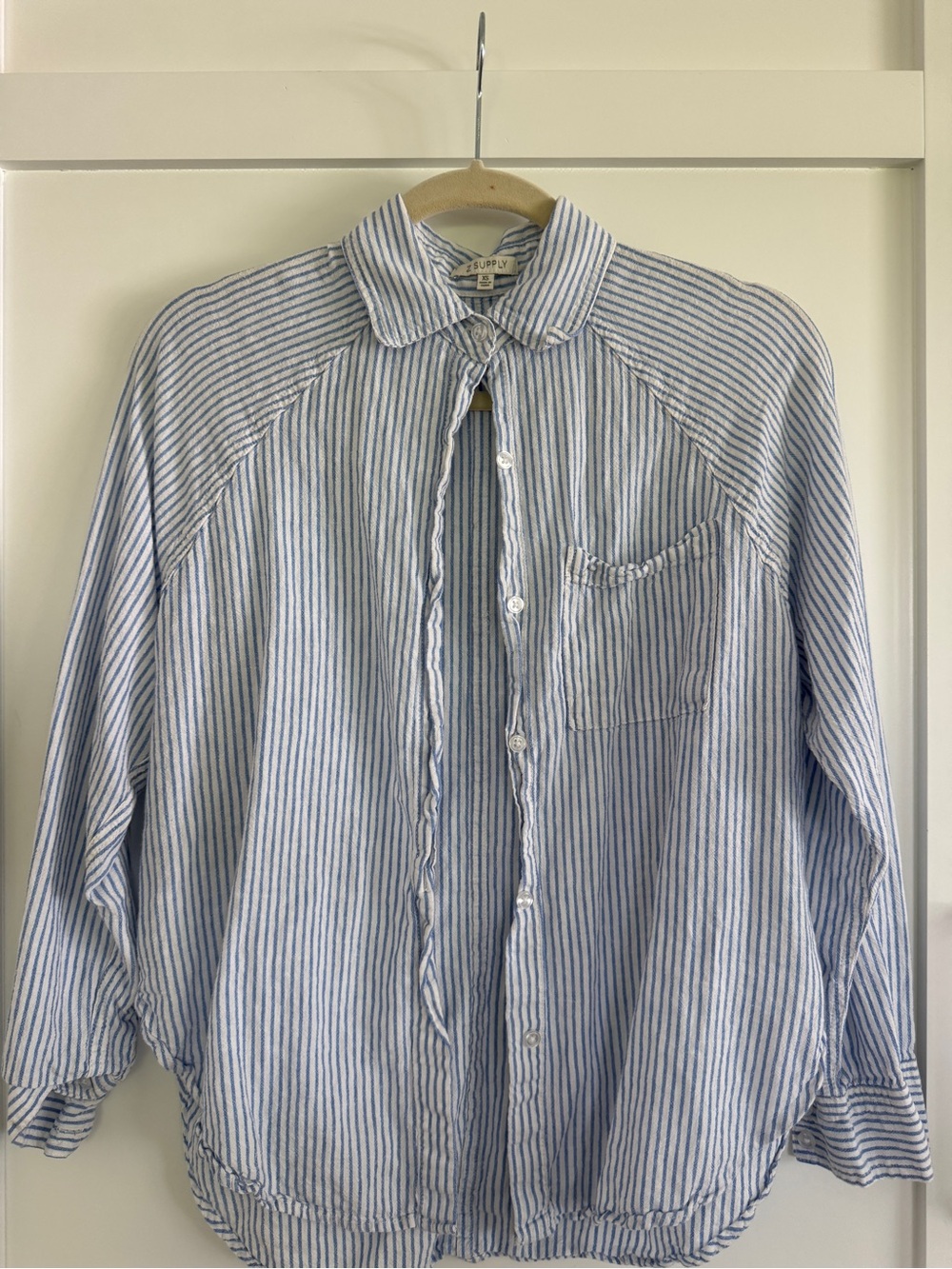 Z Supply Light Blue Striped Button-Up Shirt - Brand